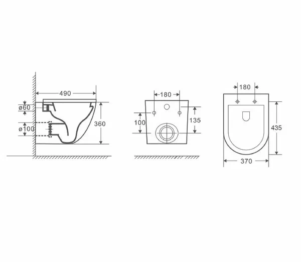 унитаз подвесной DK Matrix DT1396516